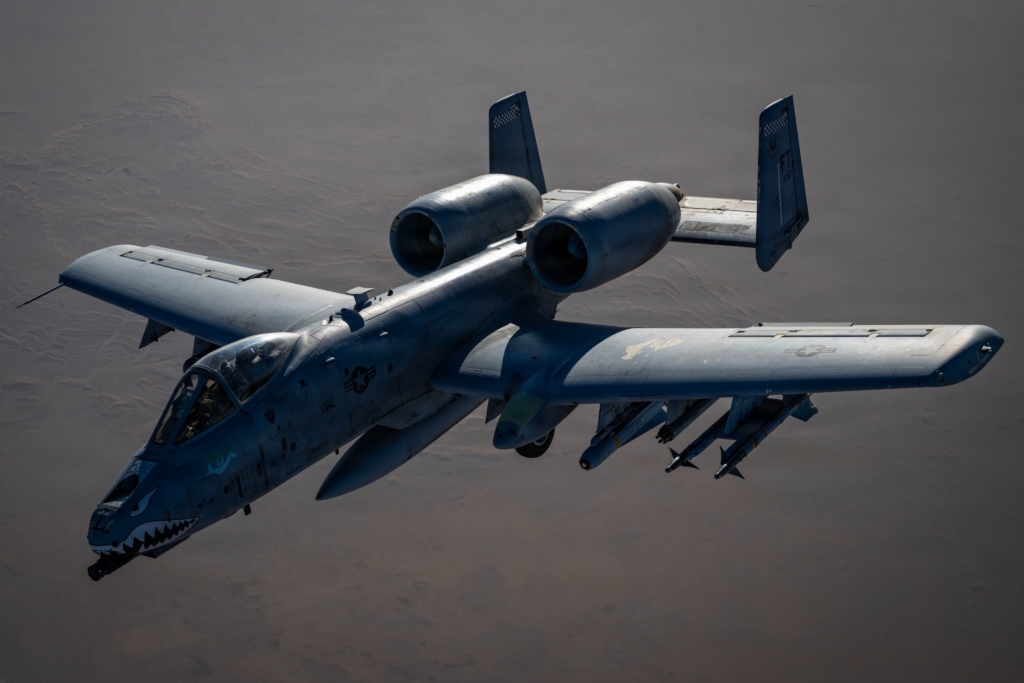 A USAF-operated A-10C Thunderbolt II (serial 79-0157/'FT') pulls away from a tanker during a mission in support of Operation Epic Fury in February 2026. Image: US CENTCOM
