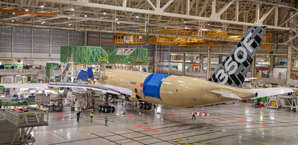 Airbus A350F MSN 700 in FAL Toulouse