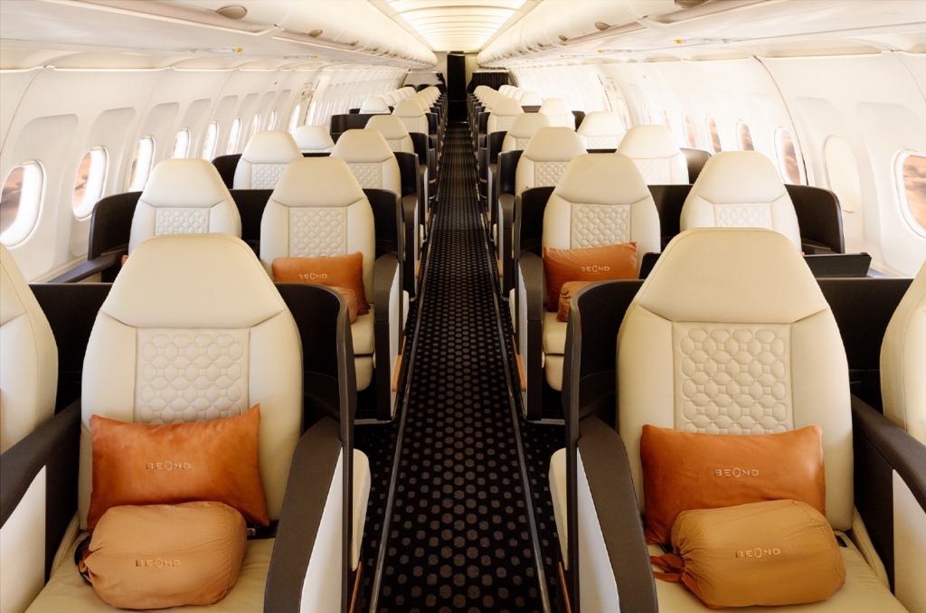 beOnd all business airline passenger cabin