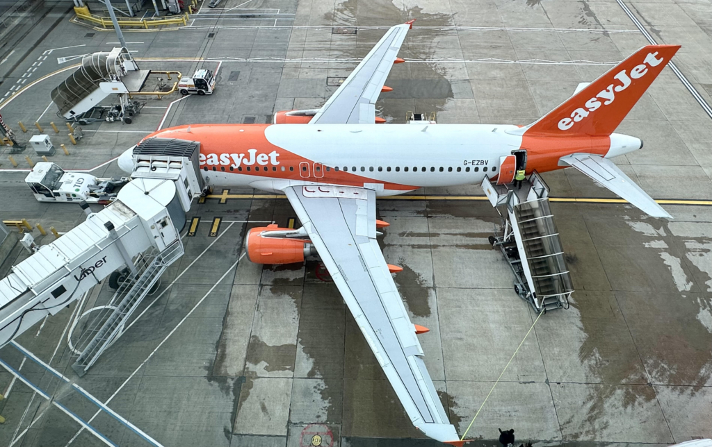 easyJet Airbus on stand