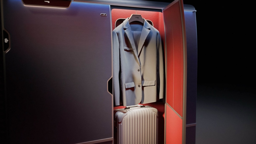 British Airways First Suite A380 personal storage space