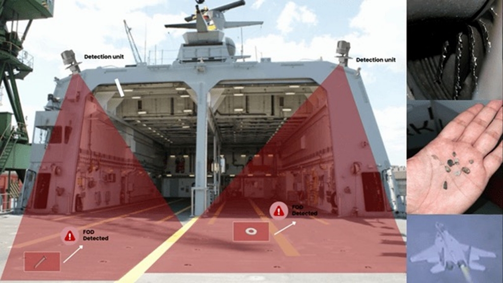 Skylark Labs AI FOD detection on aircraft carriers