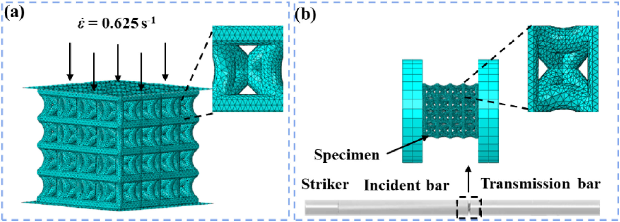 Strain reduction by using butterfy wing inspired lattice in aerospace structures