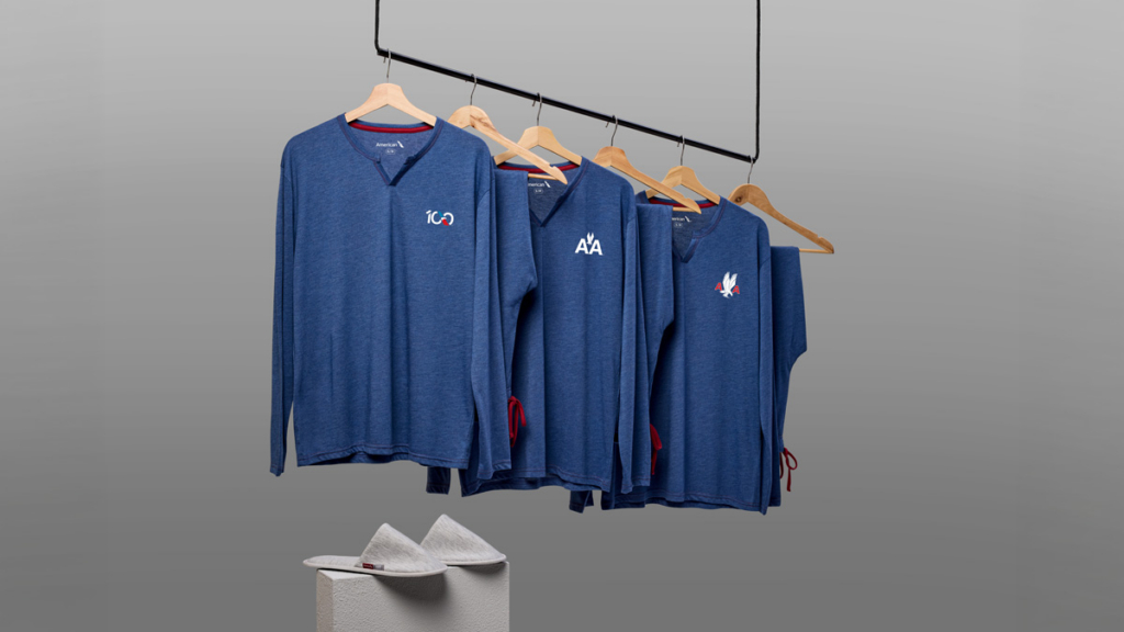 American Airlines centennial pyjamas