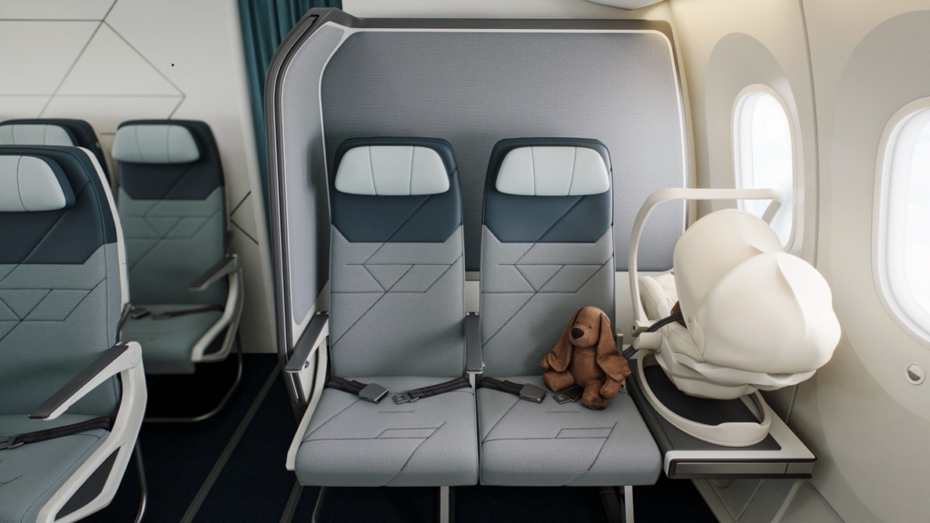 Collins Aerospace SkyNook Crystal Cabin Awards winner passenger comfort. 