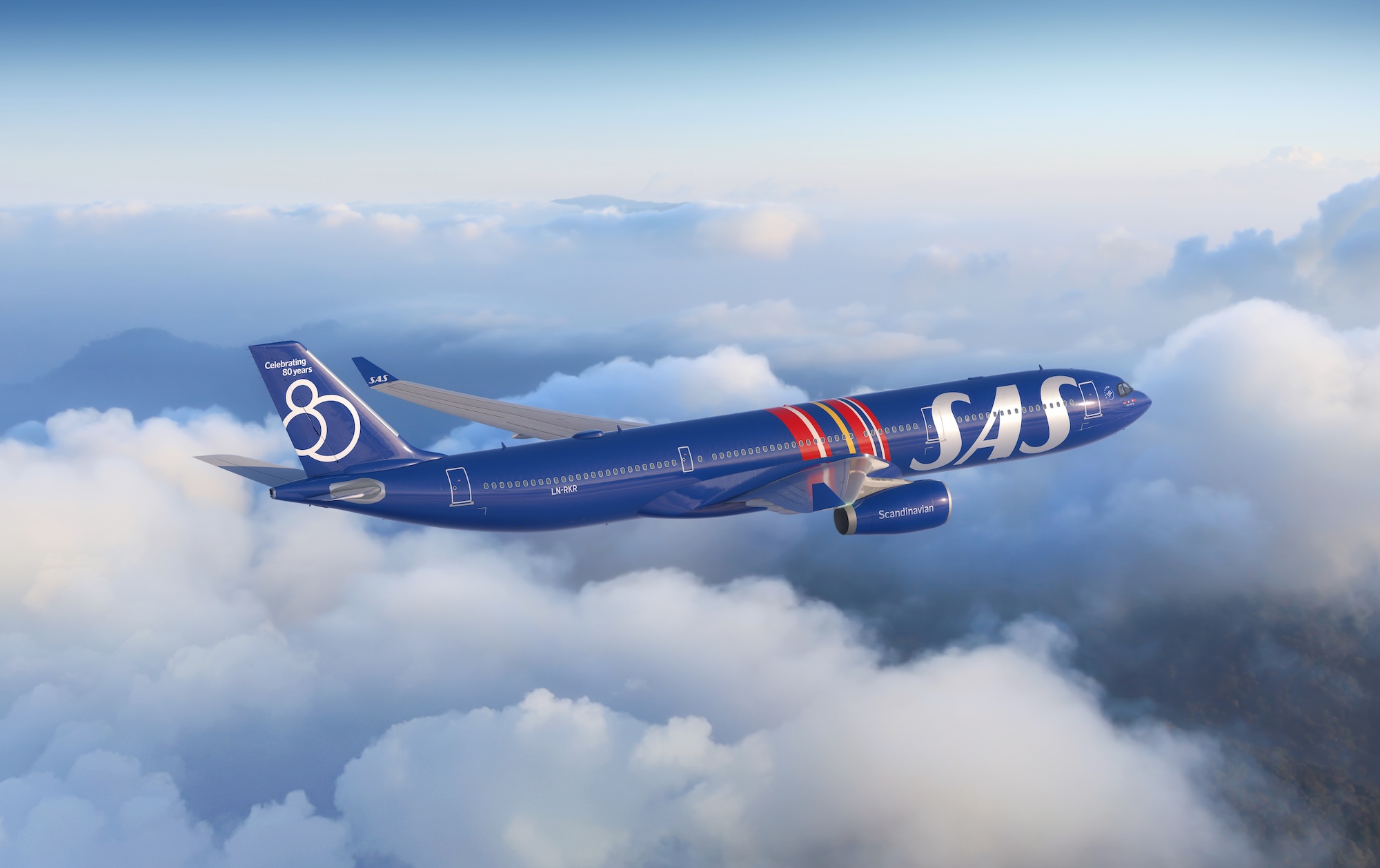 SAS 80th anniversary blue livery