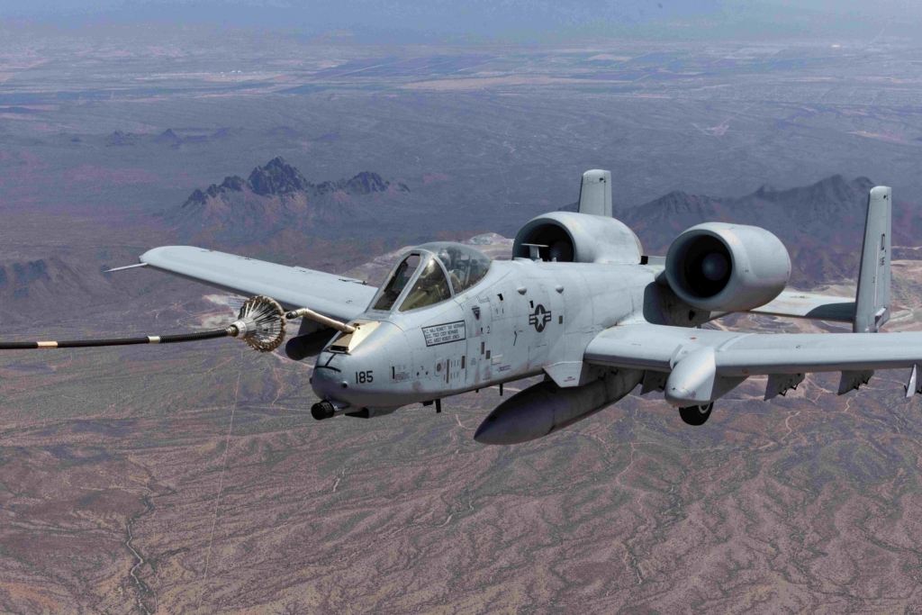 A-10 Warthog gets aerial refuelling via probe-and-drogue