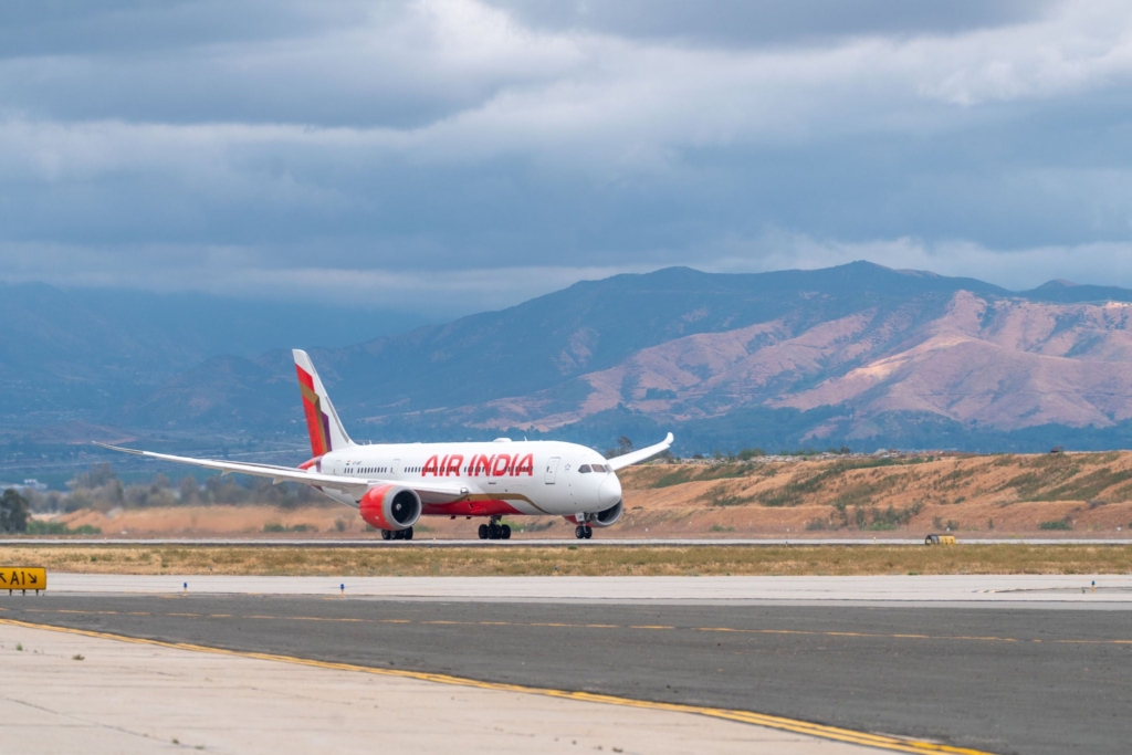 Air India retrofitted Boeing 787-8 takes off