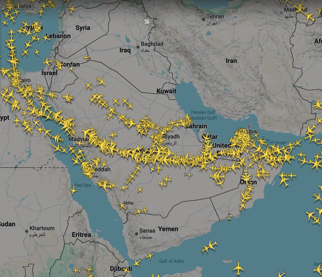 Screenshot FlightRadar24