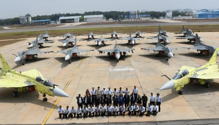 HAL Tejas MK1A lined up without engines