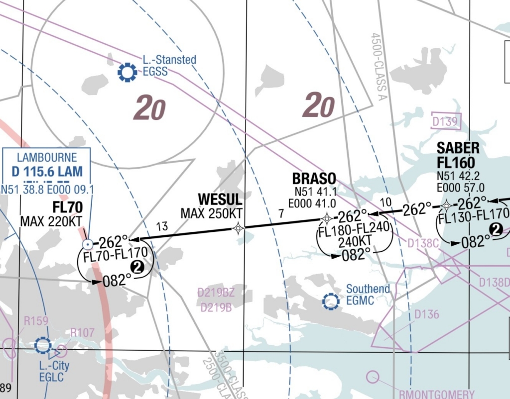 Holding pattern near Heathrow