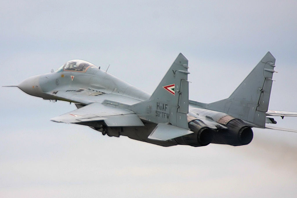 A HuAF MiG-29 takes off from RAF Fairford during RIAT 2008. Image: Wikimedia Commons/Tim Felce (Airwolfhound)