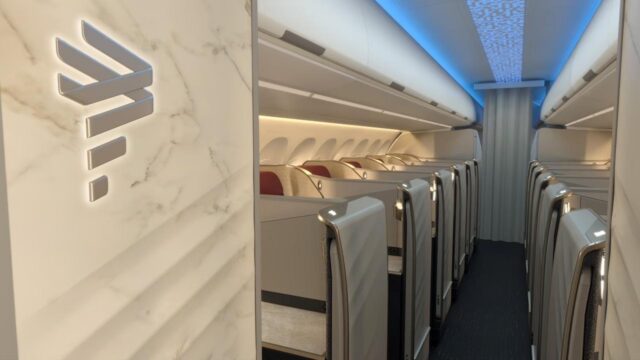 LATAM A321 business class suites light