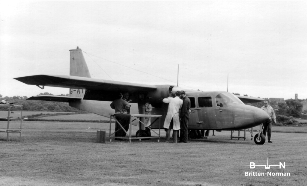 Britten-Norman Islander maiden flight
