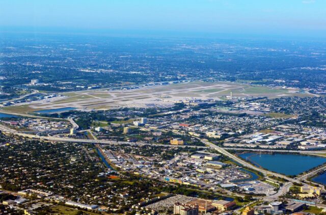 Palm Beach International Airport aerial photo