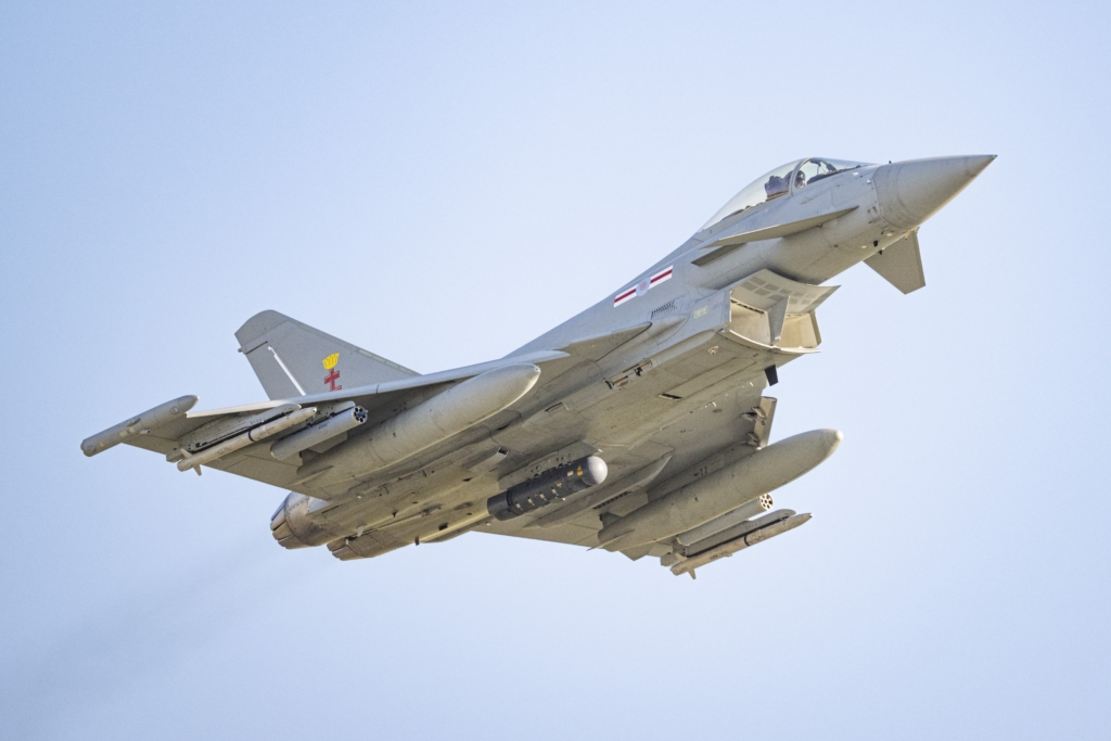 Eurofighter Typhoon flies with APKWS for the first time