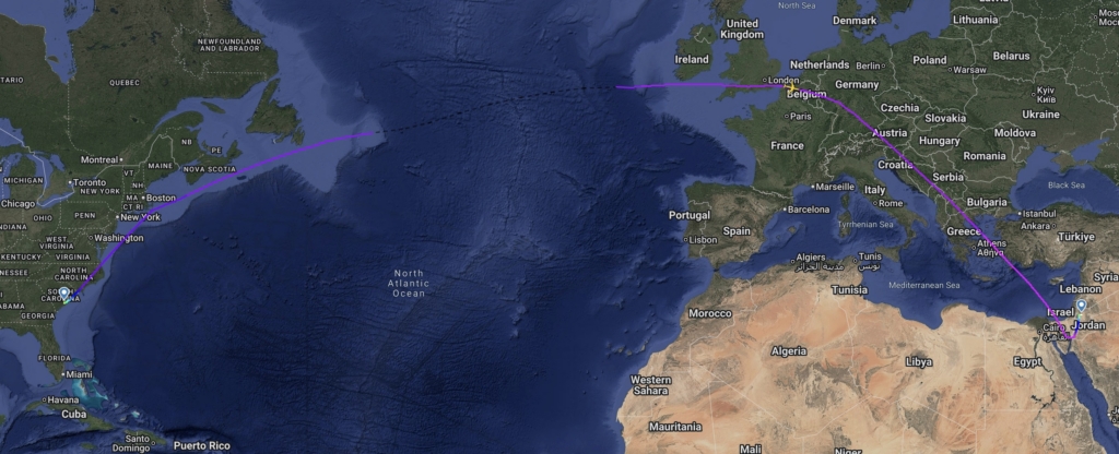 Royal Jordanian Boeing 787-9 delivery flight