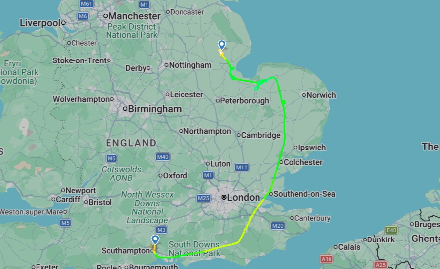 Spifire90 Day One route