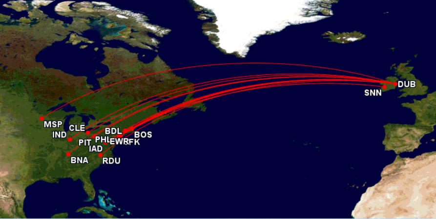 Aer Lingus US routes