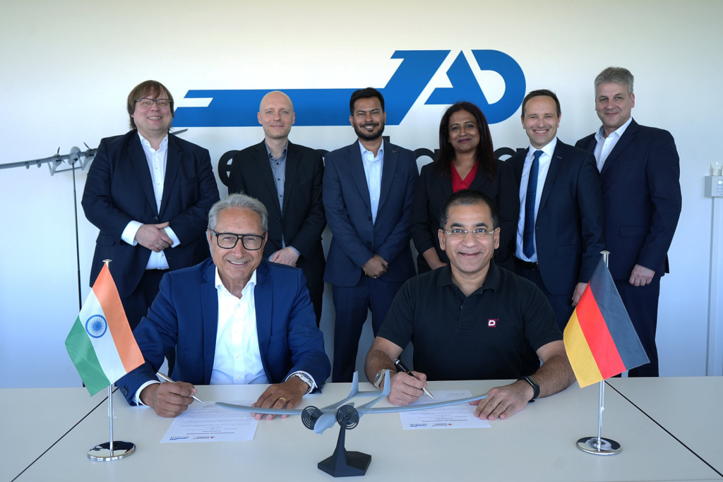The companies sign to collaborate on an ISR drone for India