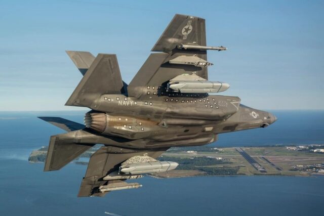 US military testing weapons in flight on F-35