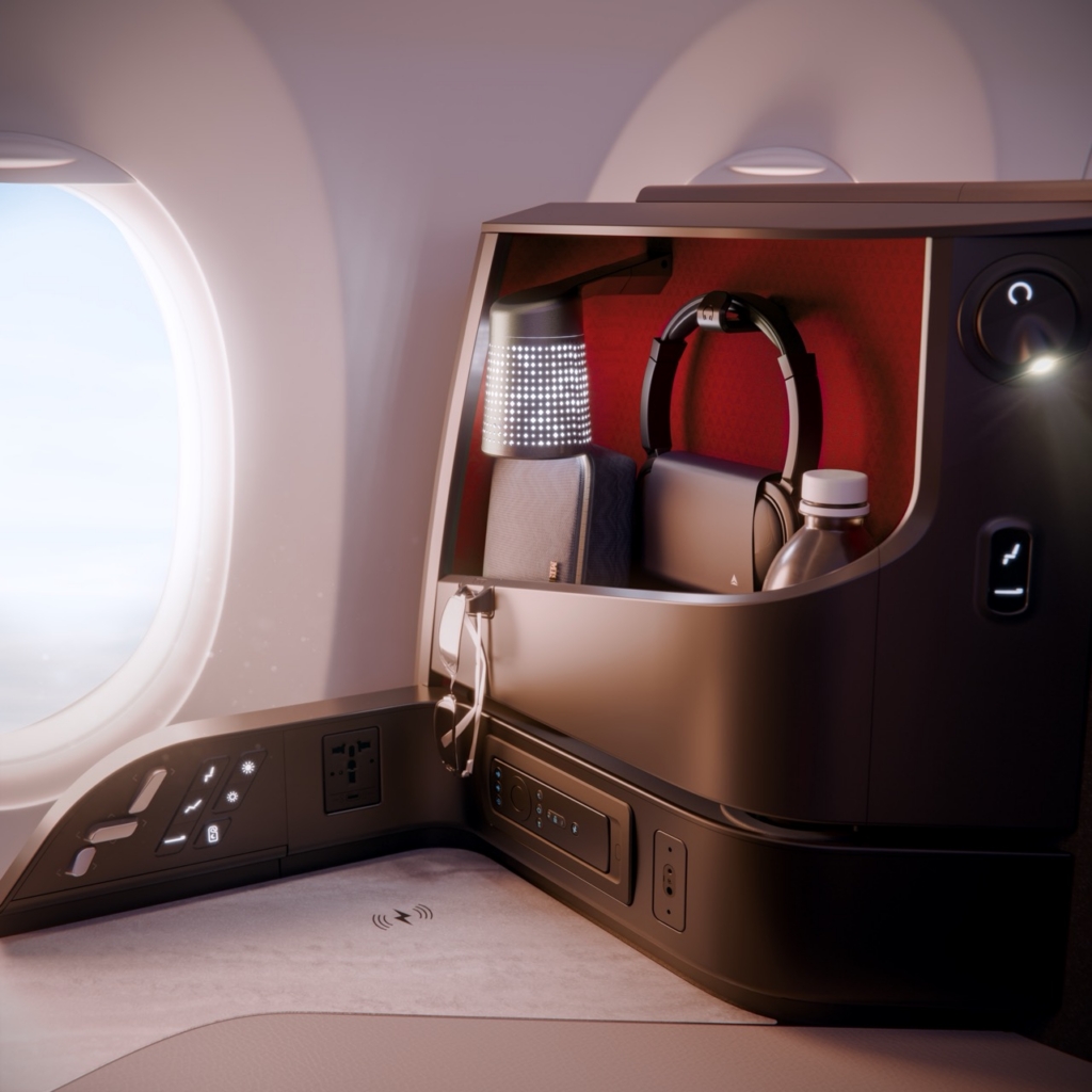 New Delta One suite, tactile controls, storage nook headphones and lamp