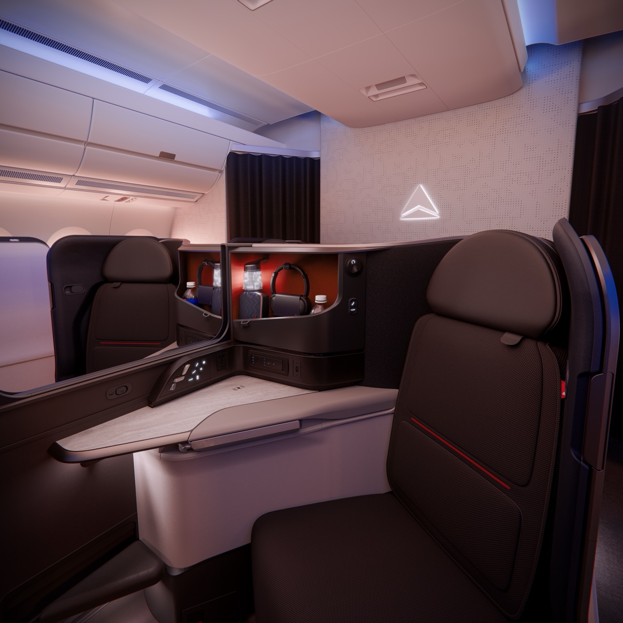 New Delta One suite couples with privacy screen down