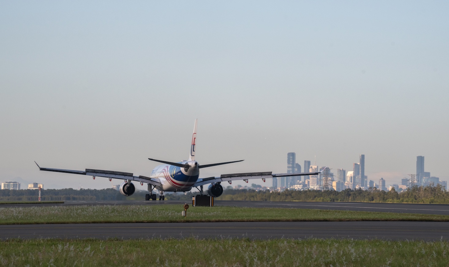 Malaysia Airlines aircraft at Brisbane Airport.