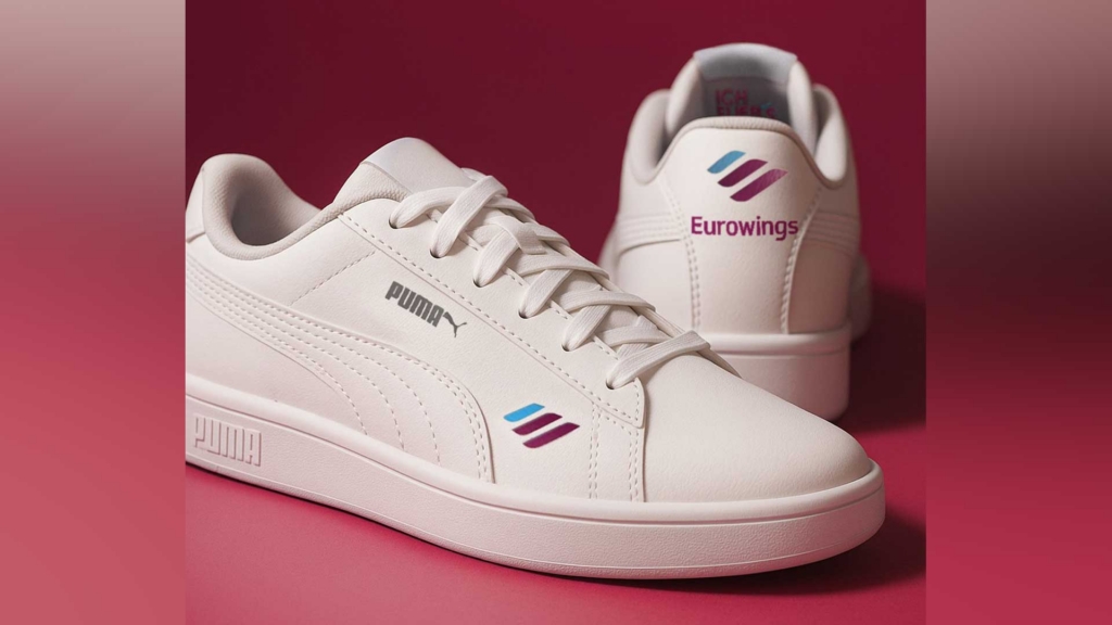 Eurowings white Puma sneakers for crew uniform.