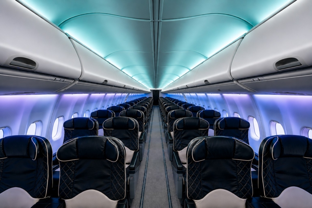 Calming cabin lighting from Cobalt Aerospace