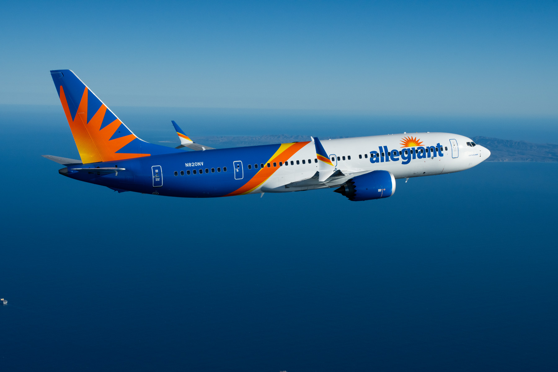 Allegiant Boeing 737-8-200 MAX 8 photographed September 29-October 1, 2025 from 3DF Productions Embraer Phenom 300 and AStar 350.