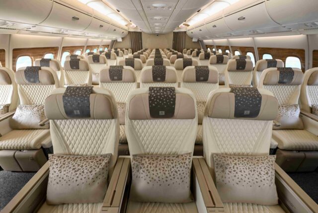 Emirates premium economy Airbus A380 upper deck