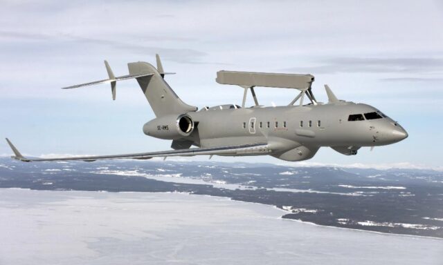 Saab GlobalEye AEW&Cs in flight