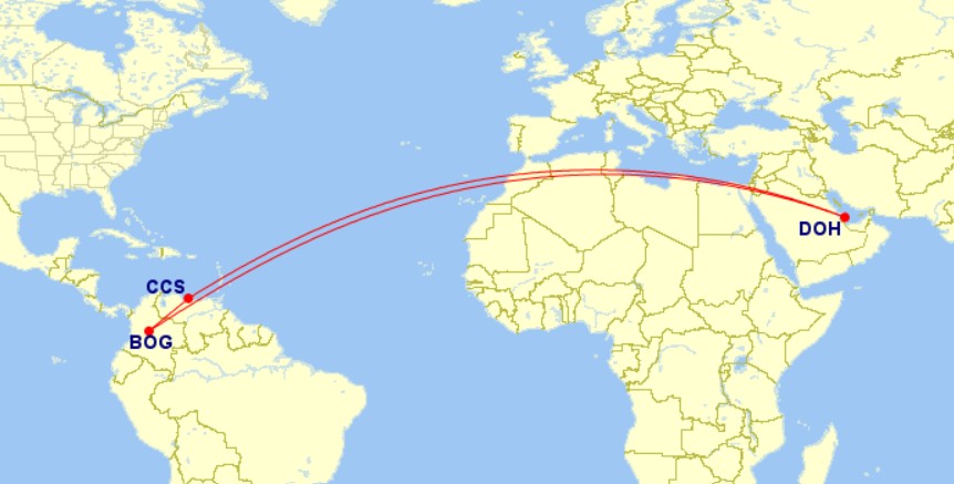 Qatar Airways South American routes