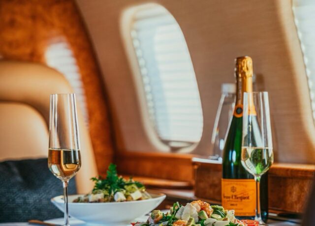 SkyDine private jet catering