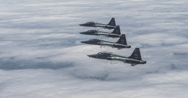 T-38 Talon flying in formation