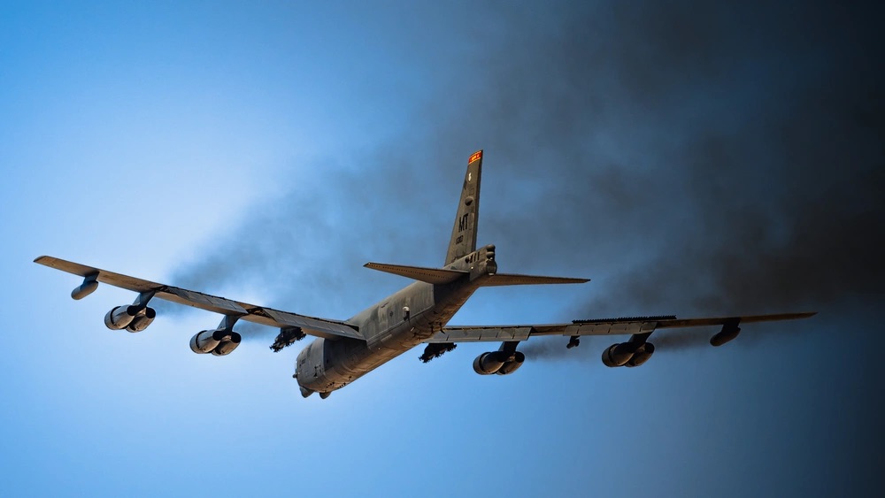 US Air Force B-52 in flight