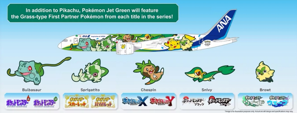 ANA Pokémon green jet