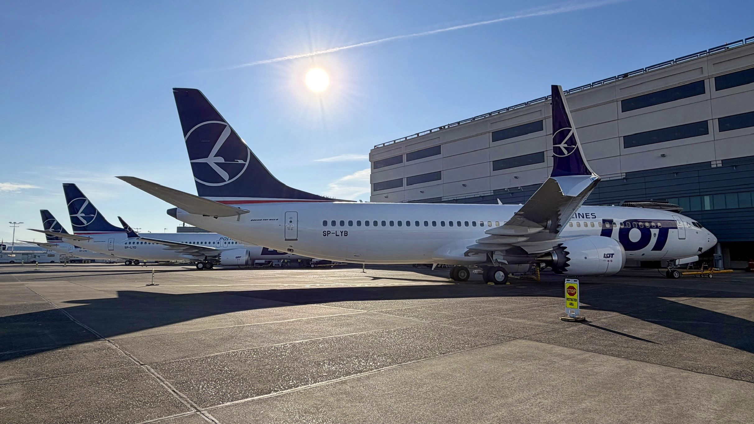 LOT Boeing 737 MAX aircraft.