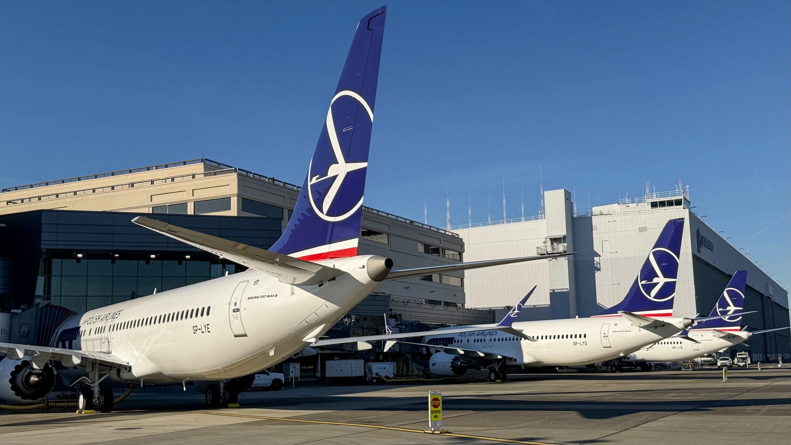 LOT Boeing 737 MAX aircraft. 