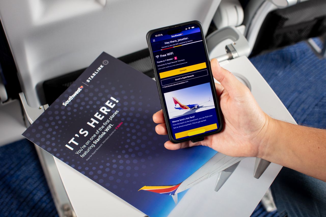 Southwest Airlines first Starlink flight and USA tour