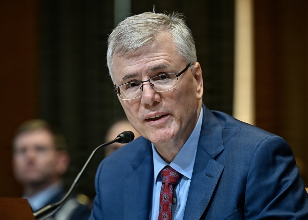 Secretary of the Air Force Troy Meink testifies during a budget hearing before the Senate Appropriations Defense Subcommittee on Capitol Hill in Washington, D.C., June 9, 2026. (U.S. Air Force photo by Eric Dietrich)