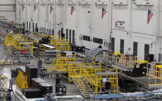 Cheyenne II wing structure in Bell manufacturing plant