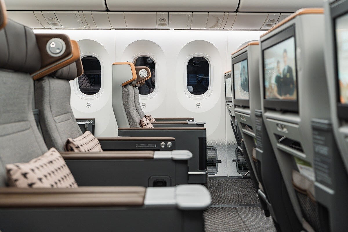 EVA Air 787-9 Premium Economy cabin