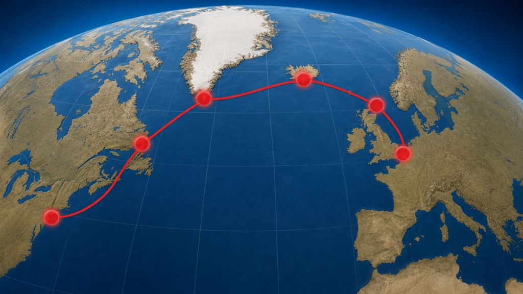 Approximate routemap for the Red Arrows operation eagle hawk
