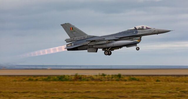 Belgium F-16 takes off