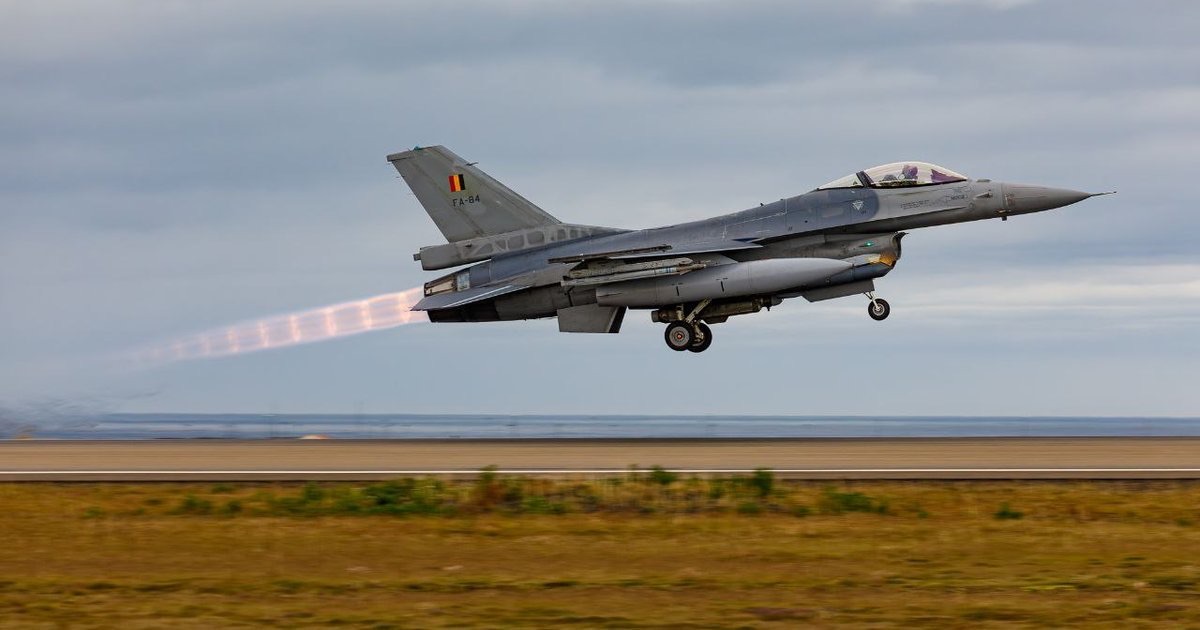 Belgium F-16 takes off