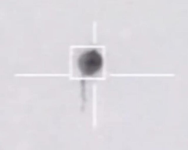 Boy scout balloon being shot down by F-16 footage