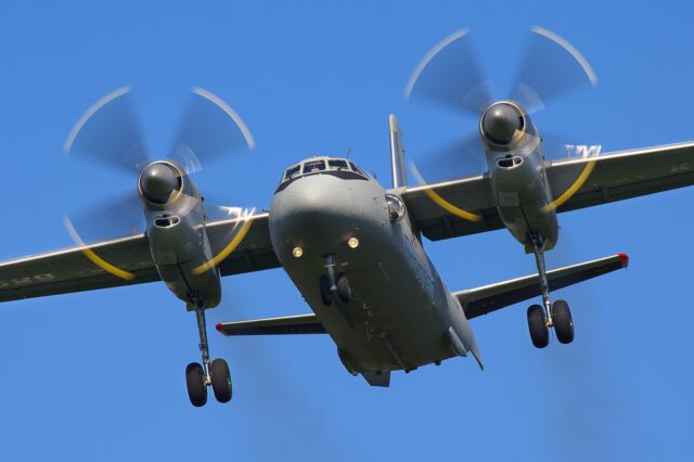 Indian Air Force Antonov An-32 from the front