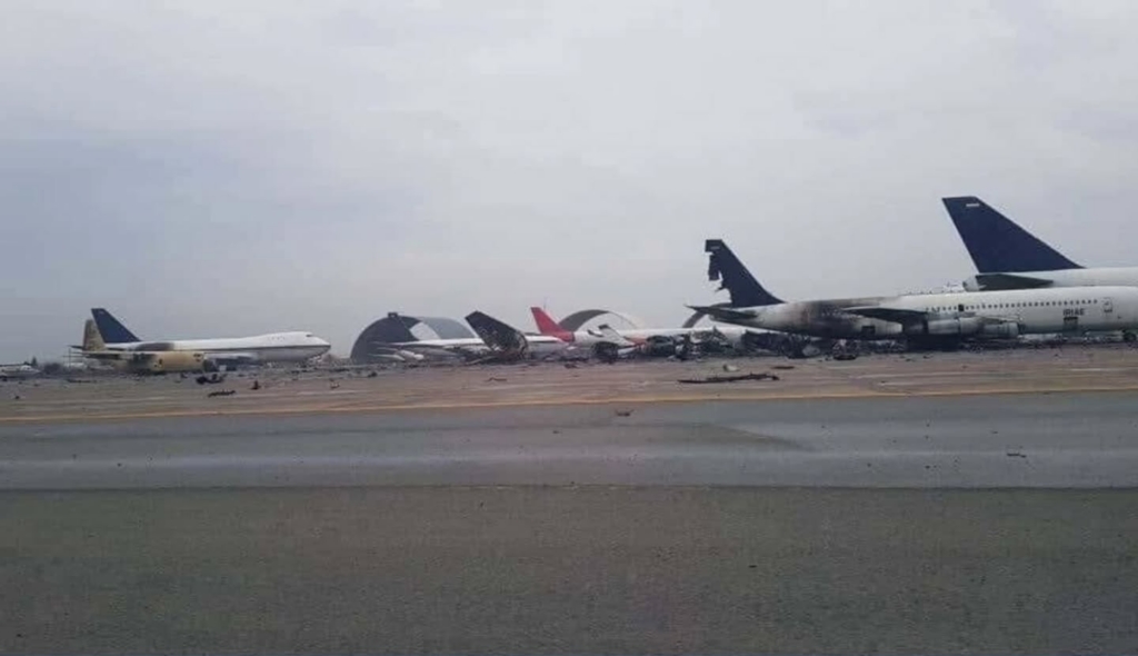 Iranian commercial-type aircraft destroyed following air strikes